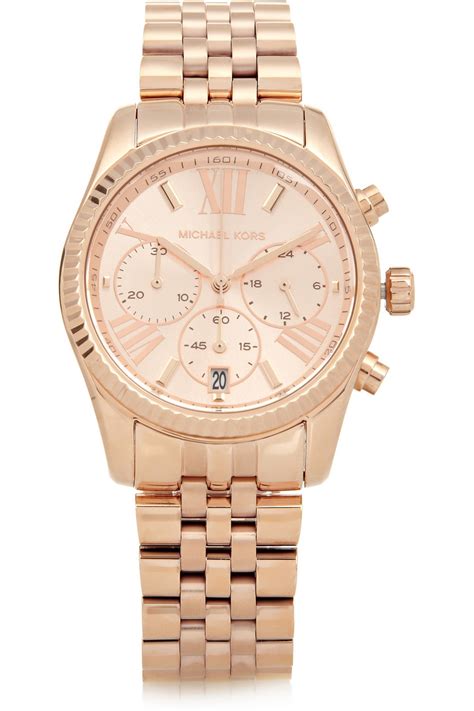 michael kors lexington rose gold tone chronograph watch|Amazon.com: Michael Kors Lexington Chronograph Gold.